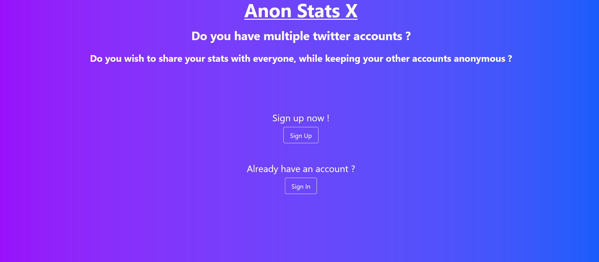 Anon Stats X
